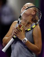 dramaqueen. Caroline Wozniacki er  i ilden igen i eftermiddag. 