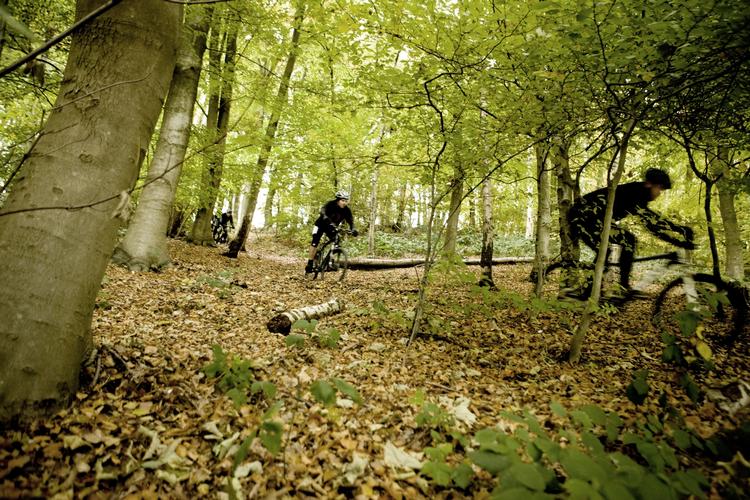 Det kræver noget, første gang man stiller op til et rigtigt race med drengene. For når man kører single track, føler de sig provokerede, hvis de ikke lige kan komme forbi dig. Så overhaler de, mens de skubber og bander, forklarer Sheena Wallace. Foto: Nils Lund Pedersen. 