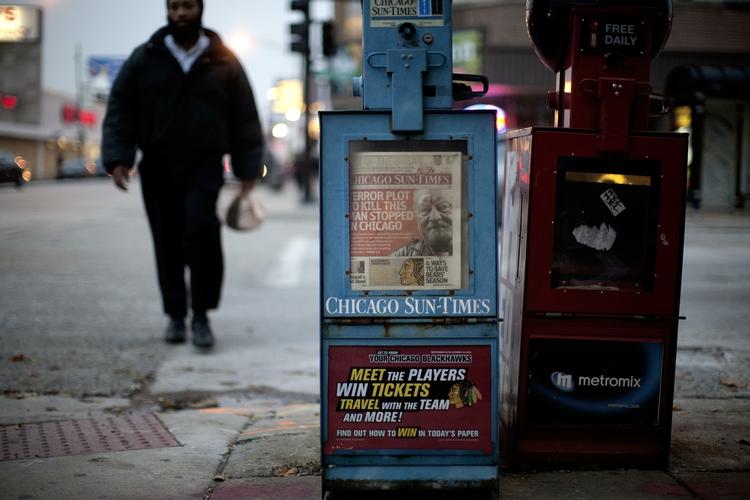 Forsiden. Også i Chicago har terrorsagen mod Jyllands-Posten fyldt godt i medierne. 
