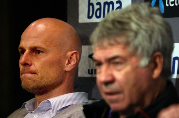 Norsk. Ståle Solbakken (tv) kommer til at videreføre Egil 'Drillo' Olsens stil på det norske landshold. 