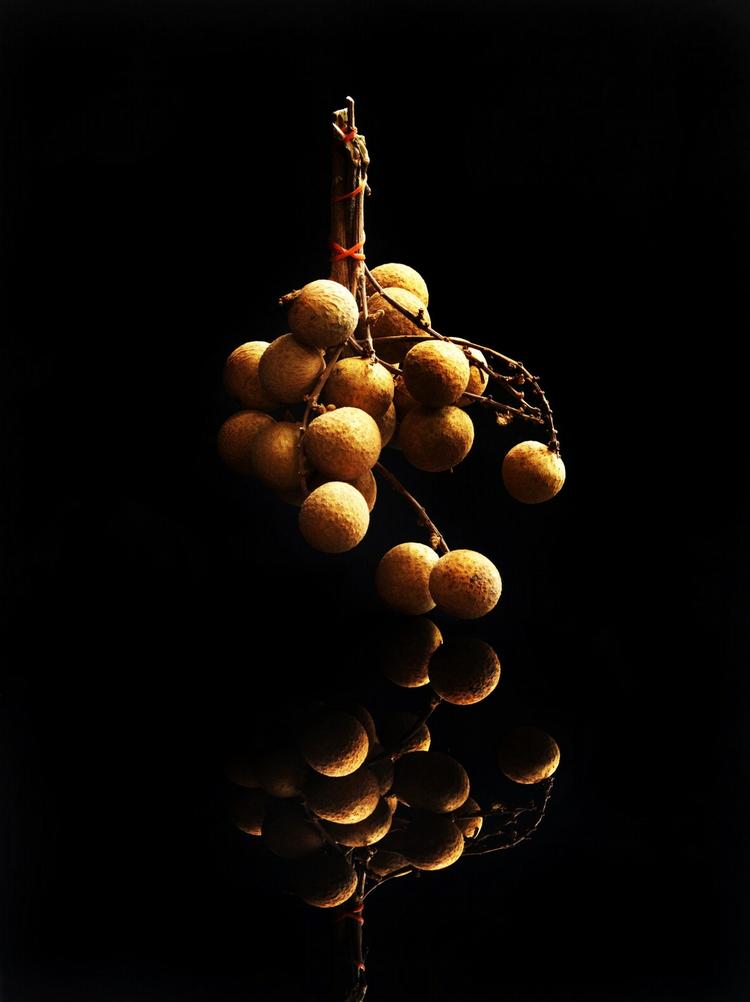 Den tropiske frugt litchi. 
