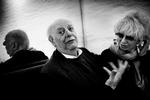 Visit. 83-årige Dario Fo og hans hustru, Franca Rame, besøger byen. Det er blevet til optrædener på både Nationalmuseet og i Den Sorte Diamant.  Arkivfoto: Niels Christensen 