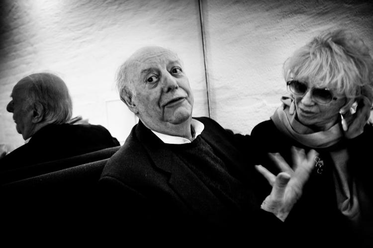 Visit. 83-årige Dario Fo og hans hustru, Franca Rame, besøger byen. Det er blevet til optrædener på både Nationalmuseet og i Den Sorte Diamant.  Arkivfoto: Niels Christensen 