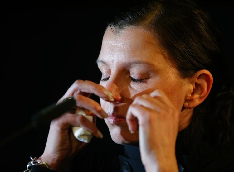SORG. Den tyske målmand Robert Enkes enke, Terese Enke, fortalte i dag, at hendes mand led af en depression. 