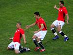 comeback. Den tidligere AB- og FC Midtjyllandspiller Mohammed Zidan (tv.) er tilbage i den egyptiske trup til kampen mod Algeriet. 