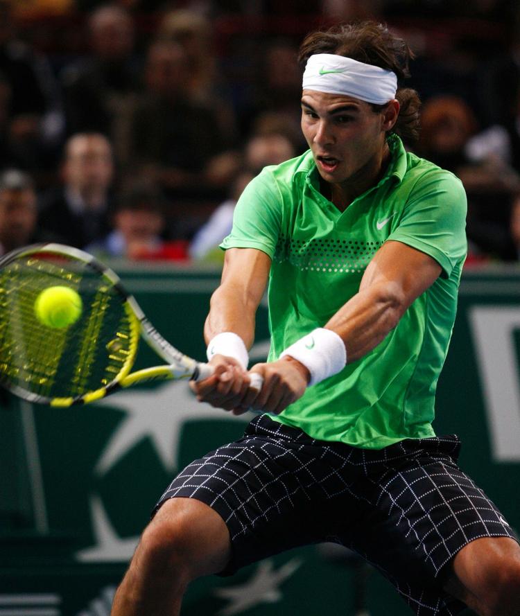 tilbage. Rafael Nadal går efter et dyk på verdensranglisten nu efter sejren i Paris Paribas indendørsturnering, som sendes på dansk tv. 