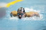 Rekord. For første gang satte Micha Østergaard dansk rekord på kortbane, da hun blev nummer tre i 200 meter butterfly i Berlin. Arkivfoto. 