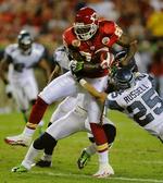 dopet. Dwayne Bowe (82) fra Kansas City Chiefs trængte til at tabe sig. Men midlet, han brugte til det, var »desværre« på dopinglisten. Arkivfoto. 