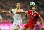 uafgjort. Bayern München og Daniel van Buyten (th.) fik ikke rigtig løst op for problemerne mod topholdet Bayer Leverkusen - her med Eren Derdiyok. 