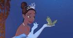 Kysseklar. Prinsesse Tiana med frøen, der naturligvis er en prins i virkeligheden. 
