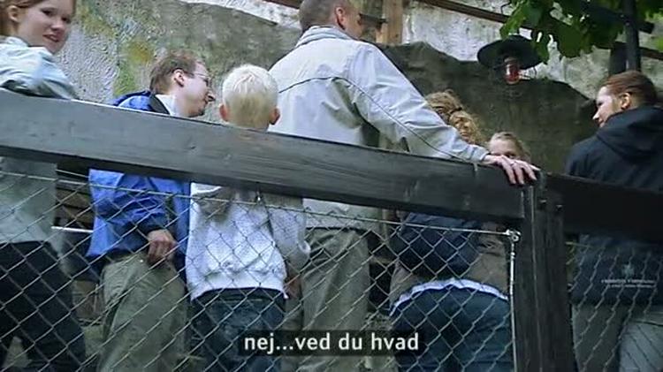 Foto fra køen i Tivoli, hvor Steffen spiller kræftkortet for at komme hurtigere frem. Et midaldrende par oplyser ham om, at hvis han har kræft, burde han stå i kø til sygehuset. Eller et hospice. 