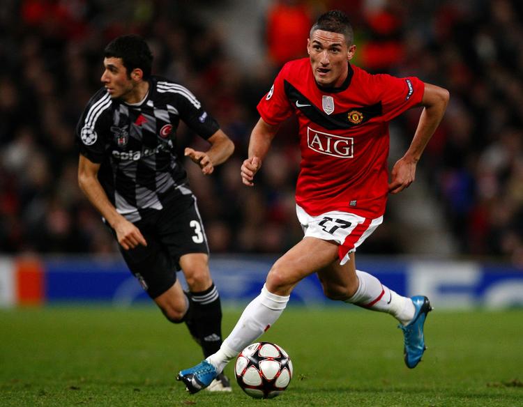 Talent. Italieneren Federico Macheda fik chancen fra start mod Besiktas, men United tabte. 