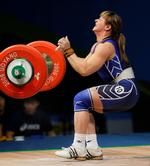 Rekord. Svetlana Podobedova forbedrede verdensrekorden i træk og stød. Samlet bedste notering er nu 292 kg. 