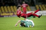 Nederlag. Andreas Laudrup var flyvende i denne situation, men FCN tabte alligevel til Silkeborg. 