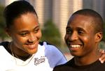 fængslet. Marion Jones og Tim Montgomery var atletikkens mest strålende par. Men begge blev involveret i doping, faldt brat fra tinderne og nu sidder Tim Montgomery i fængsel. Arkivfoto. 