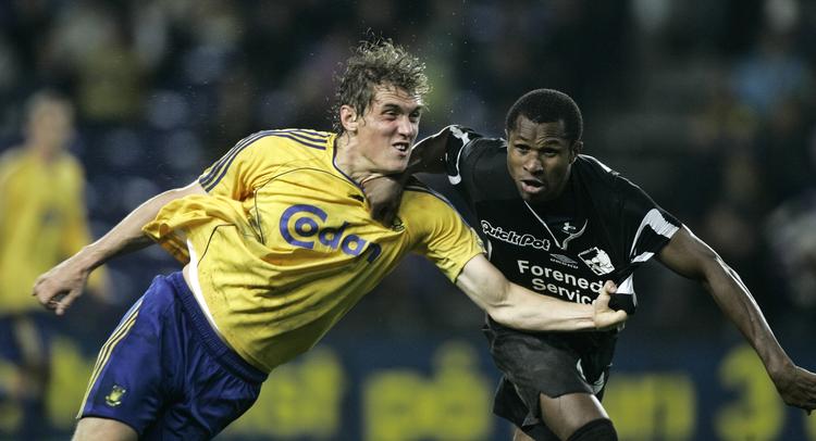 undskyldninger. Morten 'Duncan' Rasmussen (tv) gider ikke længere høre om 'stolpe ud' for Brøndby. Arkivfoto. 