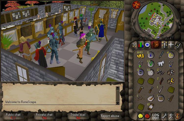 Flere kriminelle rykker online og stjæler - som her i spillet Runescape - andres figurer for at plyndre dem for virtuelt guld og genstande. 