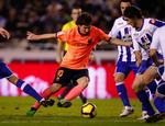 Troldmanden. Lionel Messi scorede to gange for Barcelona mod La Coruna og er nu oppe på ni scoringer i ligaen i denne sæson. 