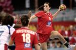 Topscorer. Camilla Dalby scorede otte gange mod Frankrig. 