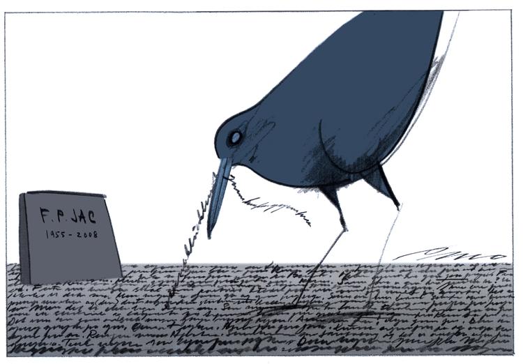 reference. Af ord er du kommet ... Tegning: Per Marquard Otzen 