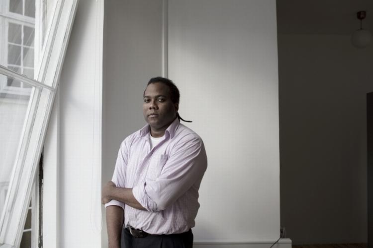 »Jeg skrev en bog og en række artikler om emnet, men Serious Games er begavet med formidling via digital teknologi, og dermed kan de nå helt andre målgrupper« siger den amerikanske forfatter Jimmie Briggs, der er forfatter og foredragsholder om børnesoldater. Foto: Miriam Dalsgaard 