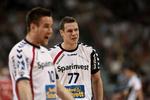 FREMTIDSSIKRET. Thomas Mogensen (tv.) og Michael V. Knudsen har forlænget deres kontrakter med den tyske klub SG Flensburg-Handewitt med henholdsvis to og tre år. 