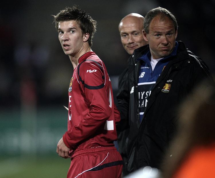Opkomling. Andreas Laudrup er ved at bide sig fast i FCN's startopstilling. Søndag leverede han en aflevering af kongeklasse, som førte til mål mod FCM. 