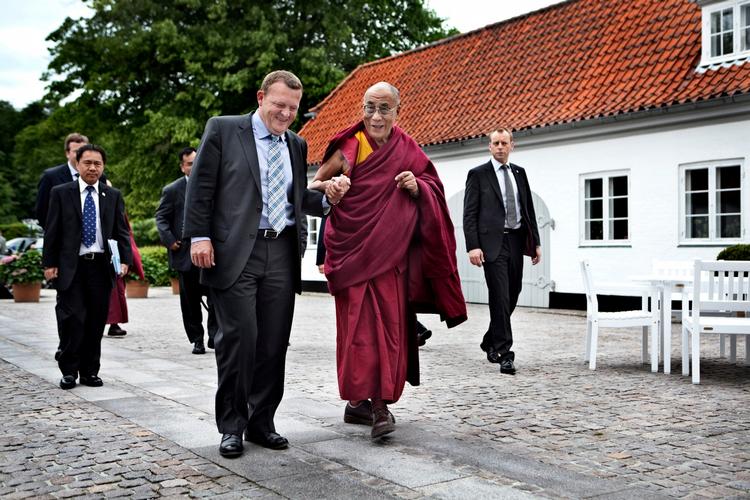 Statsminister Lars Løkke Rasmussen mødtes i foråret med Dalai Lama. 