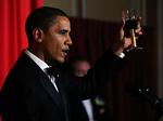 »Ingen var mere overrasket end jeg«, sagde Obama ved gallamiddag i Oslo. 