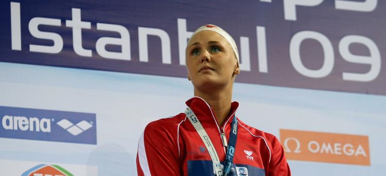 hurtigst. Efter tredje- og fjerdepladsen fredag var Jeanette Ottesen den hurtigste i det indedende heat i 100 meter butterfly. 