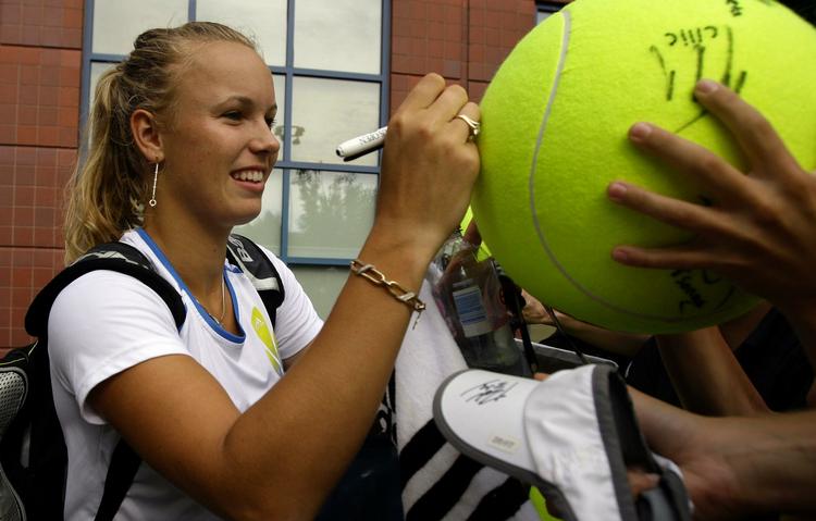 topatlet. Caroline Wozniacki blev læsernes foretrukne, da Politiken bad om dommen over årets danske idrætspræstationer. Arkivfoto. 
