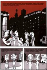 Tegneserie. Det særegne detektivpar Lilith og Schniff er på sporet af en barnemorder i samme drømmeagtige miks  af europæiske storbyer som sidst. Her  er vi dog - bl.a. - ved et velkendt hjørne af Rådhuspladsen i København. Illustration fra bogen 