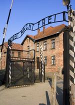 Velkomst. 'Arbejde gør dig fri' lød velkomsten til fangerne i lejren cirka 60 kilometer vest for den polske by Krakow. (Arkivfoto) 