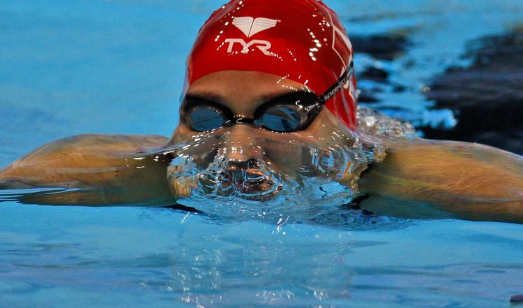 rekordpunktum. Efter lørdagens europarekord var det 'kun' dansk rekord, da Rikke Møller Pedersen vandt 50 meter brystsvømning. Arkivfoto. 