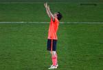 vindermål. Lionel Messi jubler efter i weekenden at have scoret det afgørende mål i overtiden, da Barcelona vandt 2-1 over Estudiantes i kampen om VM-titlen for klubhold. 