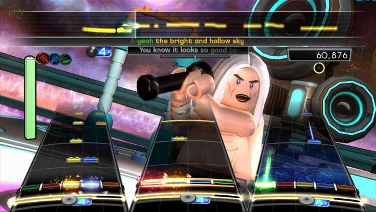 Lego Rock Band er stort set samme spil som Rock Band 2, bare i en barnlig Legoverden med spredt humor og legoudgaver af kendte musikere samt en masse sære ting man kan købe – dog ikke Legokanyler til spillets model af Iggy Pop. 