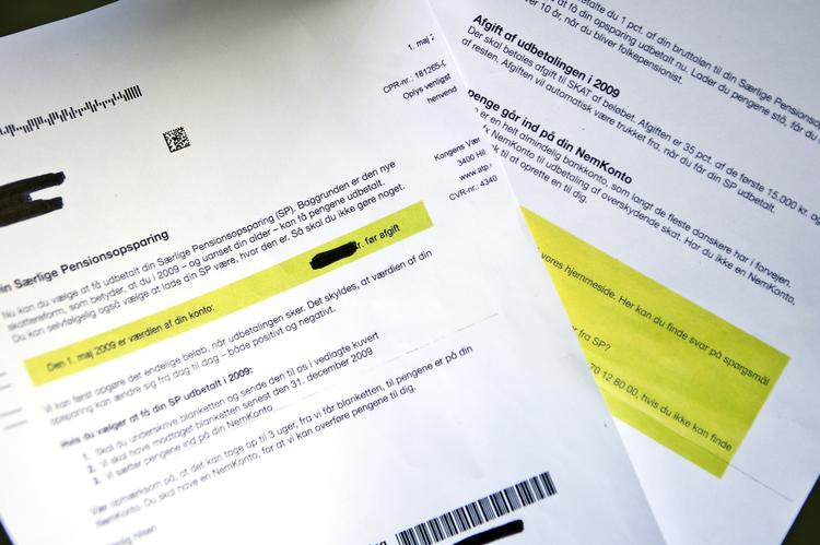 Det beløb der fremgår af SP-brevets forside, er ikke det samme, som det, der kommer til at gå ind på din bankkonto. 