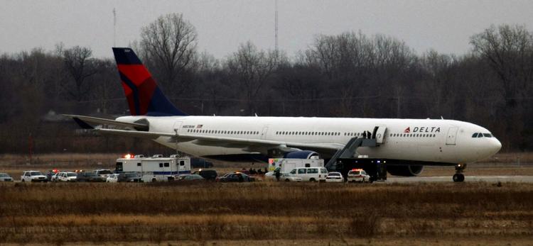 bombetruet. En passager havde planer om at detonere en bombe på dette fly fra Northwest Airlines. 