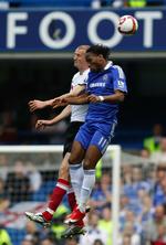 Ramt. Hvis Brede Hangeland bliver frisk til kampen mod Chelsea, kan han se frem til dueller med Didier Drogba. 