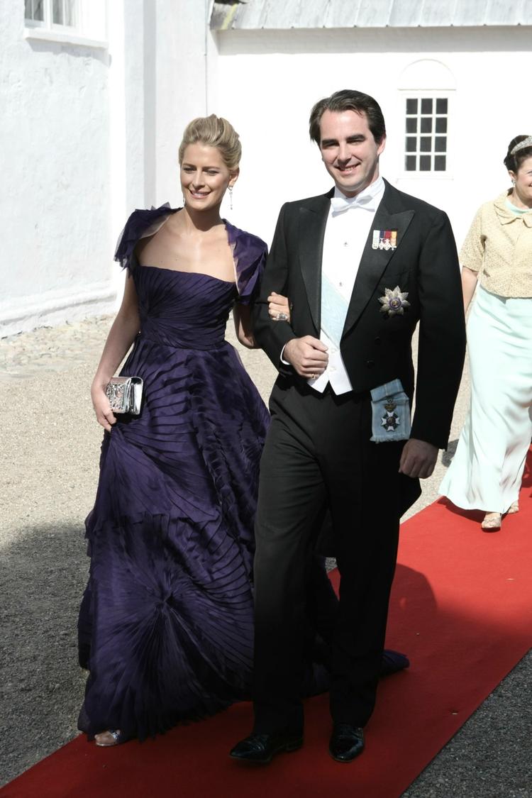 romance. Prins Nikolaos og Tatiana Blatnik har forlovet sig. her er parrret fotograferet til prins Joachims bryllup med  Marie Cavallier. 