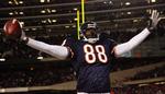 touchdown. Desmond Clark fra Chicago Bears fejrer en touchdown i kampen mod Minnesota Vikings. 