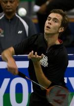 slider. Jan Ø. Jørgensen løb henover Dicky Palyama i finalen i Copenhagen Masters, som danskeren vandt sikkert i to sæt. Arkivfoto. 