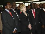 U.S. Secretary of State Hilary Clinton is believed to have been the potential target of a terrorist attack when she visited Kenya in August. Five were arrested, one has been released without charge and flown to Denmark. 