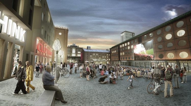 Tegnestuen Entasis vandt i år prisen for bedste masterplan ved World Architecture Festival med deres historisk, socialt og miljømæssigt bæredygtige projekt for  udviklingen af Carlsberggrunden. Lad os håbe, realiseringen lever op til drømmene. Illustration: Utopian Cityscape 