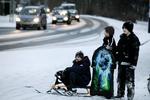 kælkevejr. Der kommer 10-20 centimeter i sne i nat, lover DMI. Billedet er fra et snevejr i januar for fire år siden. 
