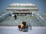 Sneen volder dog ingen problemer ved Harbin International Ice and Snow festival, der snart åbner i Kinas nordøstlige Heilongjiang-provins. 
