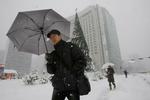 Seoul i Sydkorea har været ramt af store trafikale problemer. 