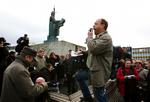 Protest. Det økonomiske kollaps i Island har medført stor folkelig opstandelse. Billedet er fra en demonstration i Reykjavik i oktober 2008. 