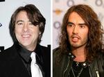 Farvel. Jonathan Ross (tv) siger op på BBC, hvor han i en årrække har været en af de mest profilerede værter. Til højre ses hans tidligere medvært, Russell Brand, der sagde op på BBC i slutningen af 2008 efter en telefonfis-skandale. Arkivfoto. 