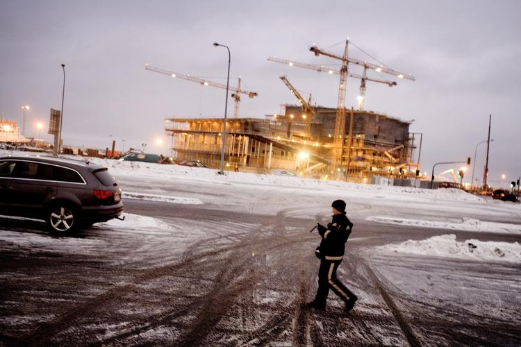 Rydning. 200.000 kubikmeter jord er blevet fjernet for at gøre plads til 'Harpa'. 